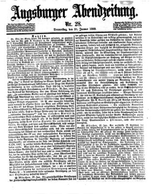 Augsburger Abendzeitung Donnerstag 28. Januar 1869