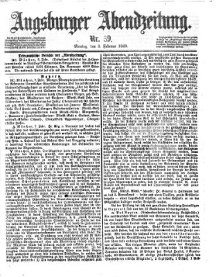 Augsburger Abendzeitung Montag 8. Februar 1869