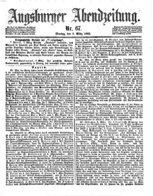 Augsburger Abendzeitung Montag 8. März 1869