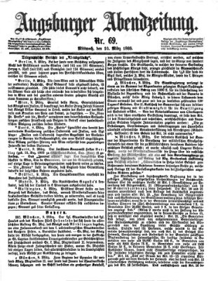 Augsburger Abendzeitung Mittwoch 10. März 1869