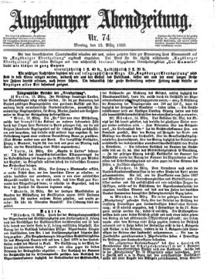 Augsburger Abendzeitung Montag 15. März 1869