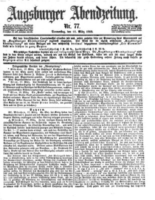 Augsburger Abendzeitung Donnerstag 18. März 1869