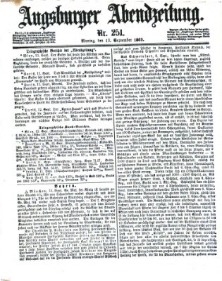 Augsburger Abendzeitung Montag 13. September 1869