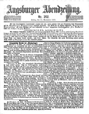 Augsburger Abendzeitung Freitag 24. September 1869