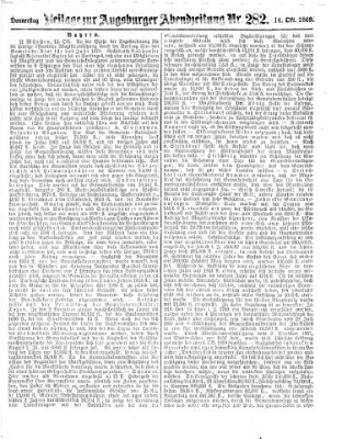 Augsburger Abendzeitung Donnerstag 14. Oktober 1869