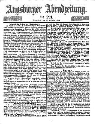 Augsburger Abendzeitung Samstag 23. Oktober 1869