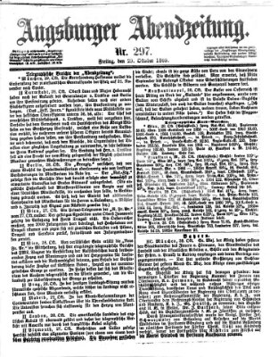 Augsburger Abendzeitung Freitag 29. Oktober 1869