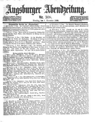 Augsburger Abendzeitung Dienstag 9. November 1869