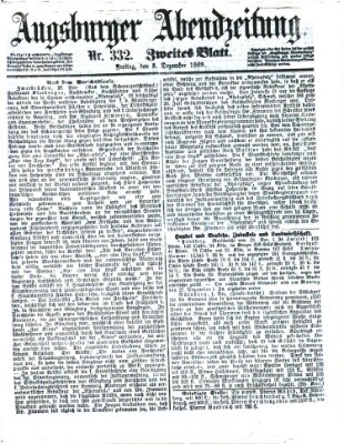 Augsburger Abendzeitung Freitag 3. Dezember 1869