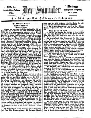 Der Sammler (Augsburger Abendzeitung) Donnerstag 14. Januar 1864