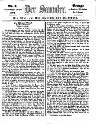 Der Sammler (Augsburger Abendzeitung) Donnerstag 21. Januar 1864