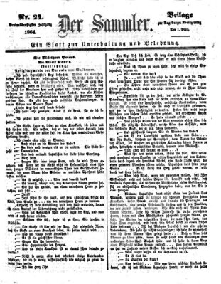 Der Sammler (Augsburger Abendzeitung) Dienstag 1. März 1864