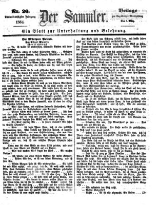 Der Sammler (Augsburger Abendzeitung) Samstag 5. März 1864