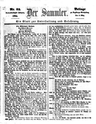 Der Sammler (Augsburger Abendzeitung) Samstag 19. März 1864