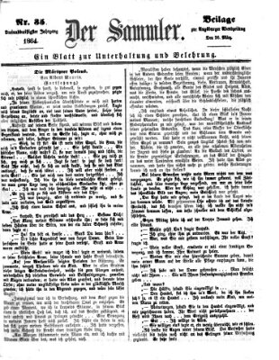 Der Sammler (Augsburger Abendzeitung) Samstag 26. März 1864