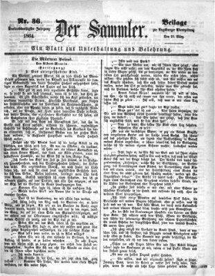 Der Sammler (Augsburger Abendzeitung) Dienstag 29. März 1864