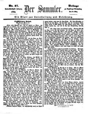 Der Sammler (Augsburger Abendzeitung) Mittwoch 30. März 1864