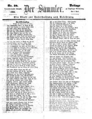 Der Sammler (Augsburger Abendzeitung) Dienstag 5. April 1864