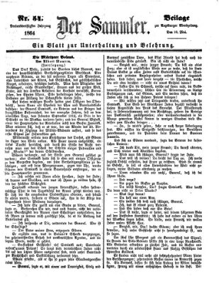 Der Sammler (Augsburger Abendzeitung) Dienstag 10. Mai 1864