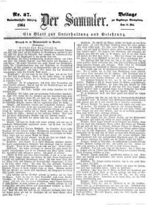 Der Sammler (Augsburger Abendzeitung) Mittwoch 18. Mai 1864