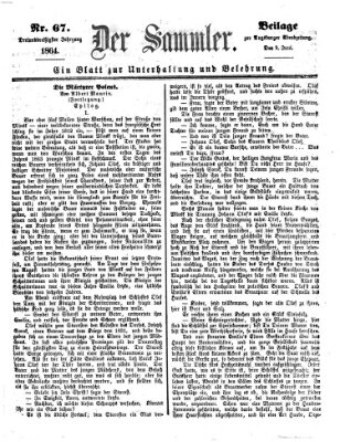 Der Sammler (Augsburger Abendzeitung) Donnerstag 9. Juni 1864