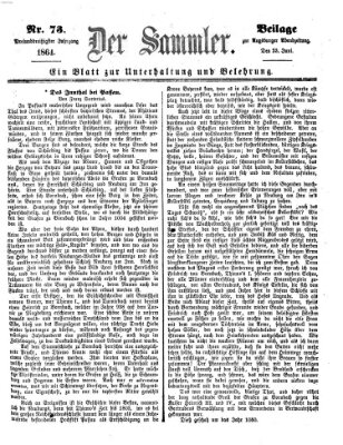 Der Sammler (Augsburger Abendzeitung) Donnerstag 23. Juni 1864