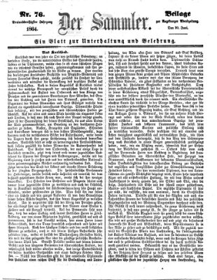 Der Sammler (Augsburger Abendzeitung) Donnerstag 30. Juni 1864