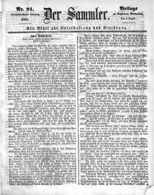 Der Sammler (Augsburger Abendzeitung) Donnerstag 4. August 1864