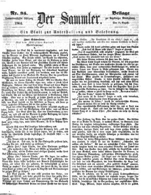 Der Sammler (Augsburger Abendzeitung) Samstag 13. August 1864