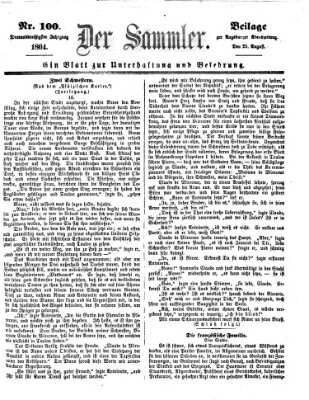 Der Sammler (Augsburger Abendzeitung) Donnerstag 25. August 1864