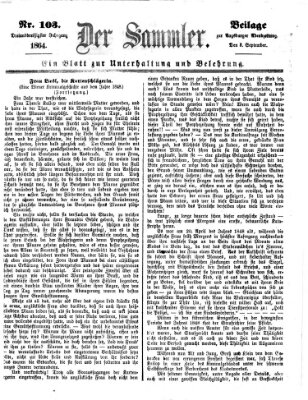 Der Sammler (Augsburger Abendzeitung) Samstag 3. September 1864