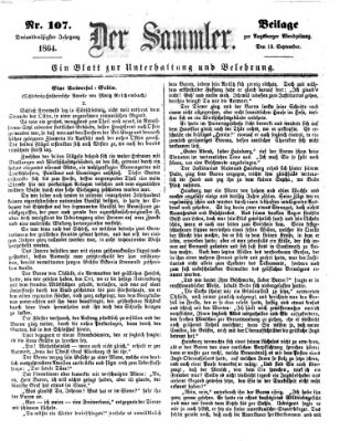 Der Sammler (Augsburger Abendzeitung) Dienstag 13. September 1864