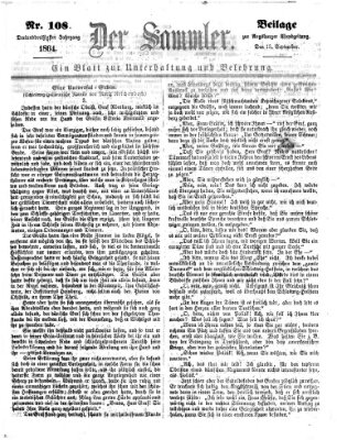 Der Sammler (Augsburger Abendzeitung) Donnerstag 15. September 1864