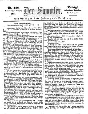 Der Sammler (Augsburger Abendzeitung) Dienstag 27. September 1864