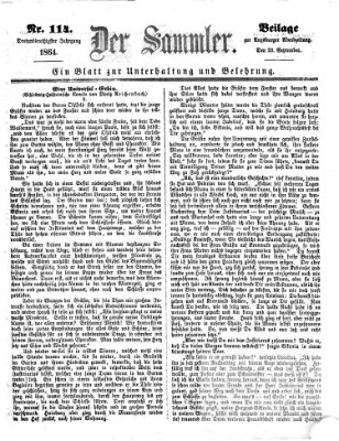 Der Sammler (Augsburger Abendzeitung) Donnerstag 29. September 1864