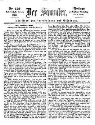 Der Sammler (Augsburger Abendzeitung) Donnerstag 20. Oktober 1864