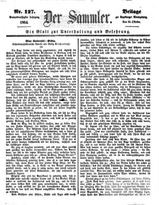 Der Sammler (Augsburger Abendzeitung) Samstag 29. Oktober 1864