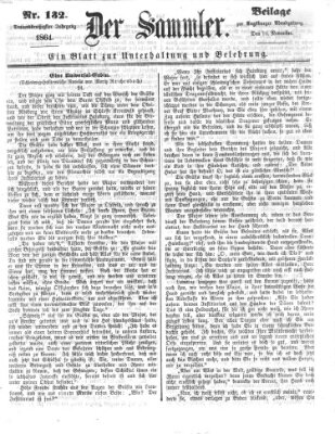 Der Sammler (Augsburger Abendzeitung) Donnerstag 10. November 1864