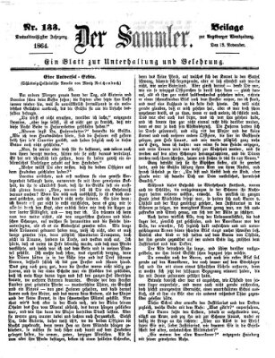 Der Sammler (Augsburger Abendzeitung) Samstag 12. November 1864