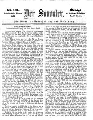 Der Sammler (Augsburger Abendzeitung) Dienstag 15. November 1864