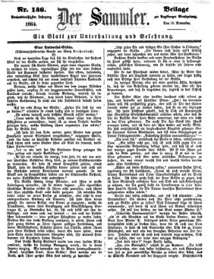 Der Sammler (Augsburger Abendzeitung) Samstag 19. November 1864