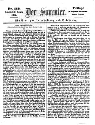 Der Sammler (Augsburger Abendzeitung) Dienstag 13. Dezember 1864