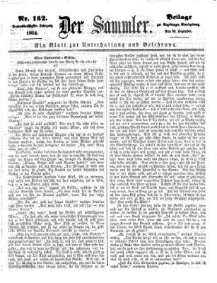 Der Sammler (Augsburger Abendzeitung) Mittwoch 28. Dezember 1864