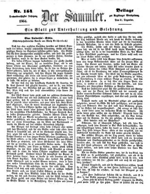 Der Sammler (Augsburger Abendzeitung) Samstag 31. Dezember 1864