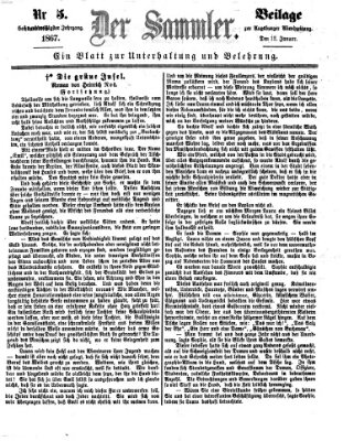 Der Sammler (Augsburger Abendzeitung) Samstag 12. Januar 1867