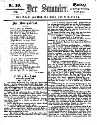 Der Sammler (Augsburger Abendzeitung) Samstag 26. Januar 1867