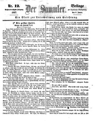Der Sammler (Augsburger Abendzeitung) Donnerstag 31. Januar 1867