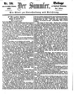 Der Sammler (Augsburger Abendzeitung) Donnerstag 7. Februar 1867