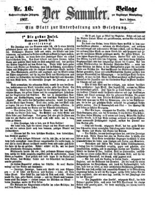 Der Sammler (Augsburger Abendzeitung) Samstag 9. Februar 1867