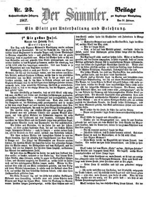 Der Sammler (Augsburger Abendzeitung) Dienstag 26. Februar 1867